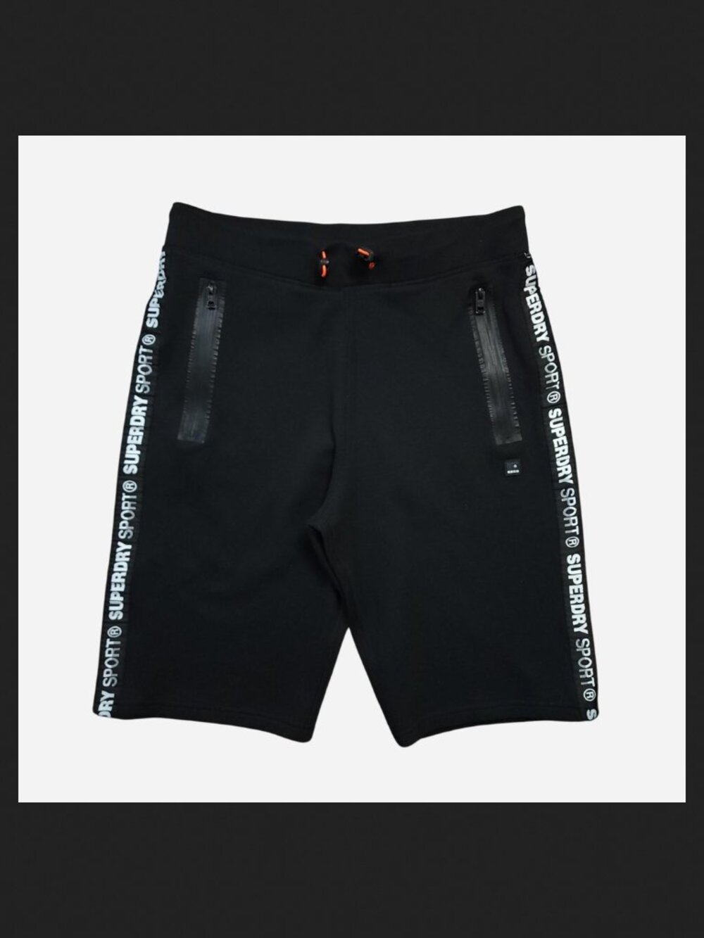 Superdry Sport black bermuda shorts